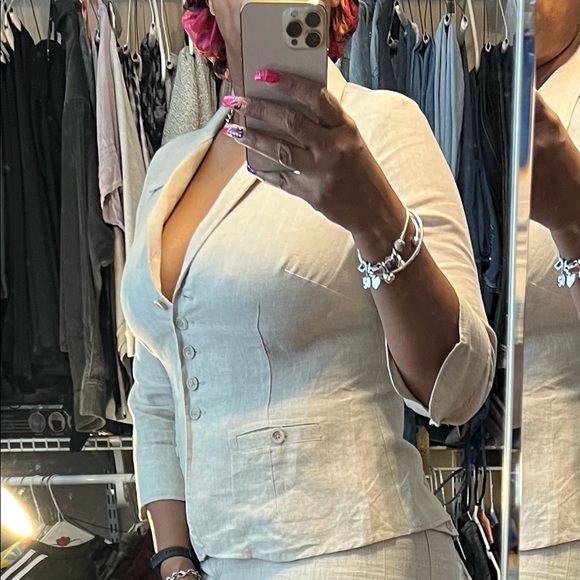 Tan Linen Short Set - Picture 6 of 6